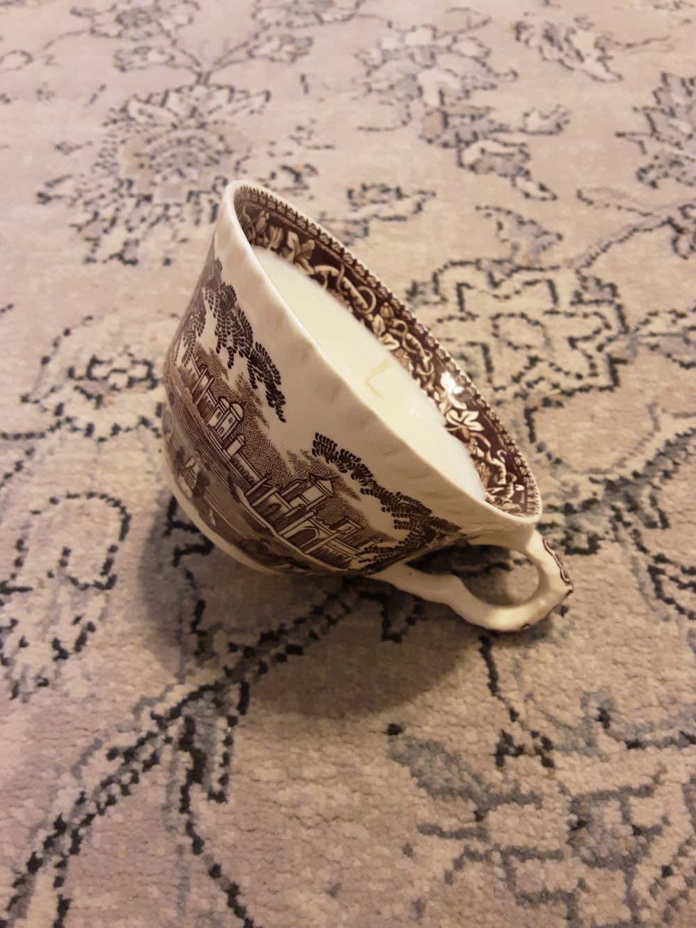 Mason's Brown Vista England Ironstone Teacup Candle